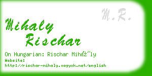 mihaly rischar business card